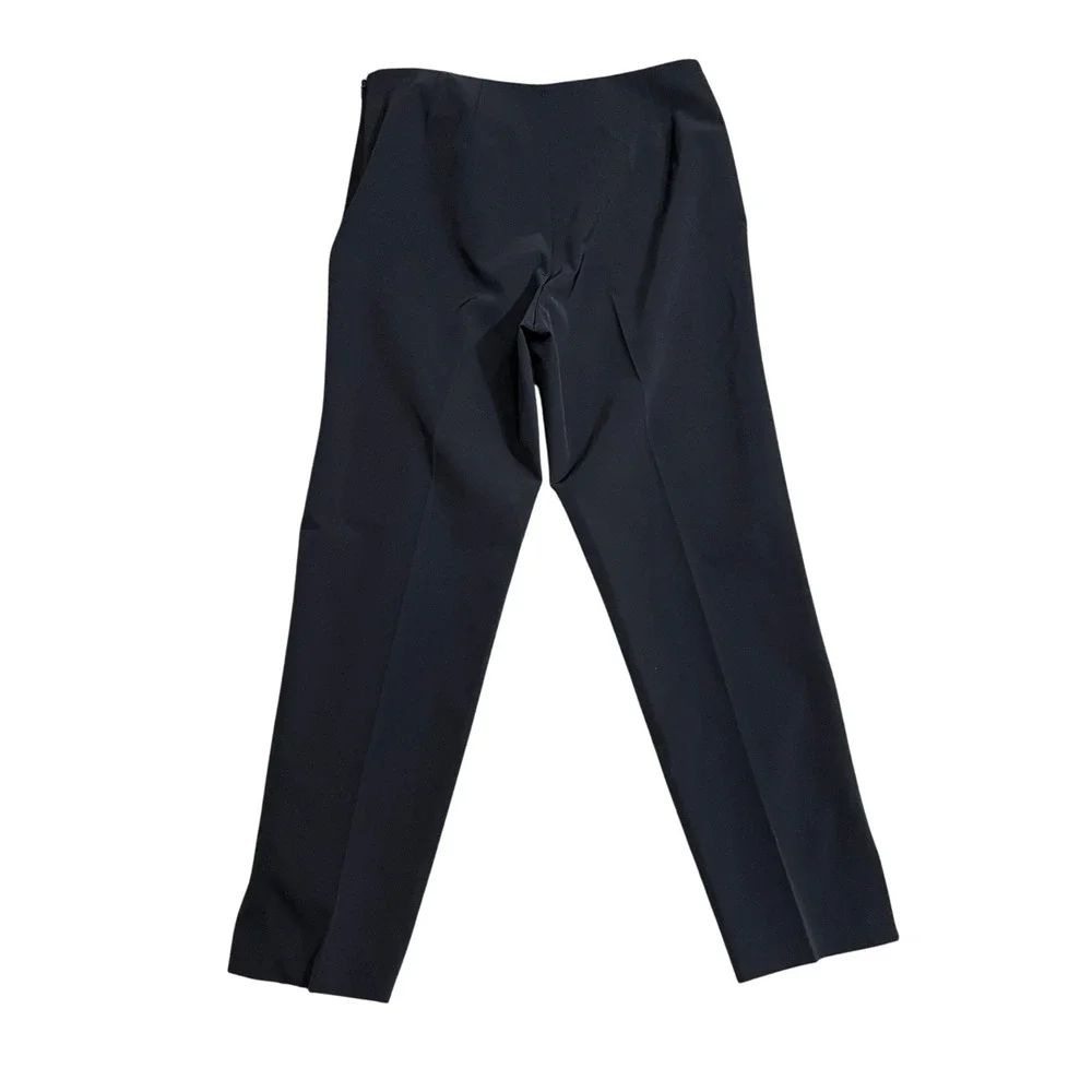 Leggiadro‎ 8 Black Side Zipper Polyester Blend Slim Leg Ladies Pants